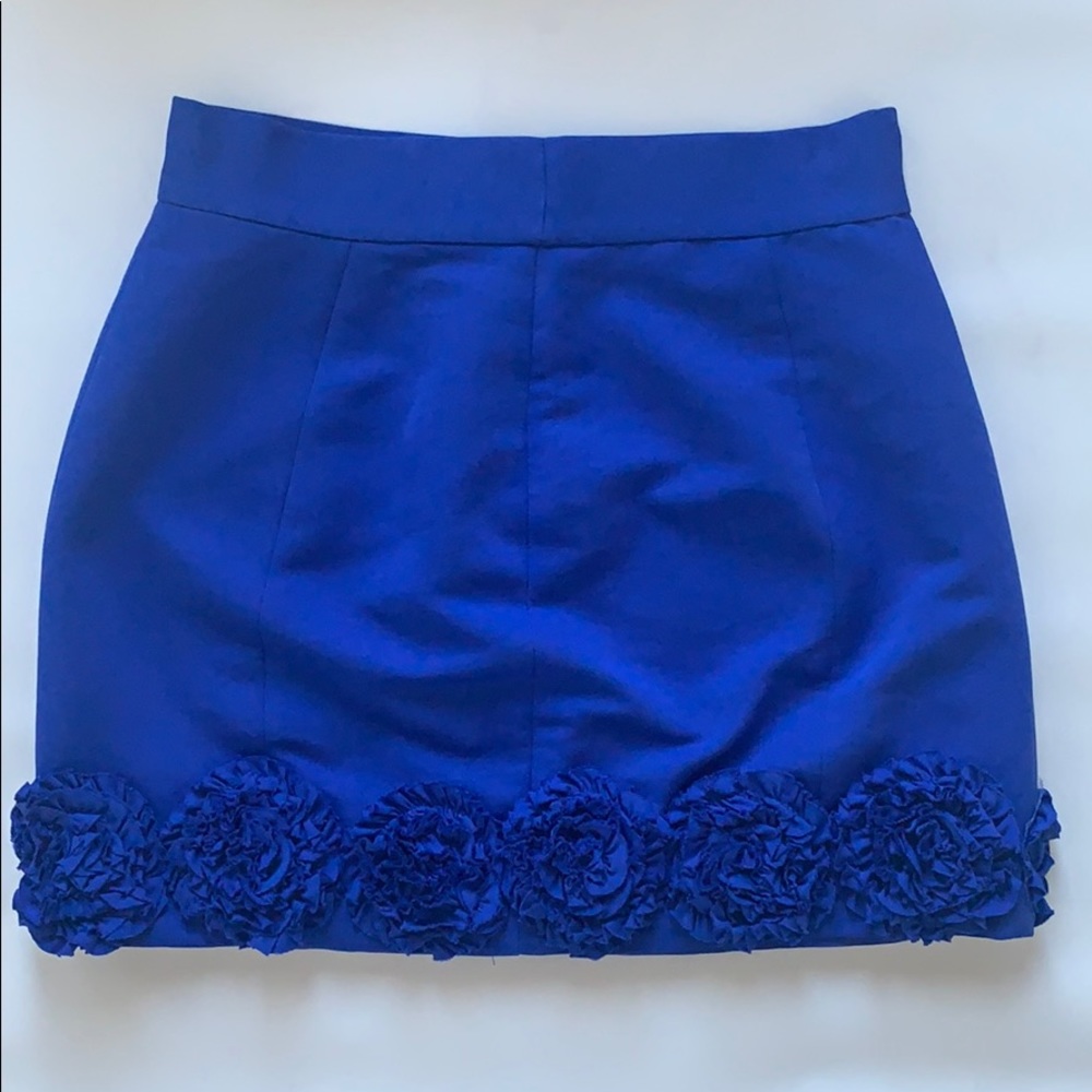 Twelve By Twelve cobalt blue zip back skirt